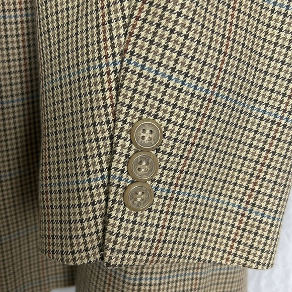 Cezar Del Prado Silk Wool Blend Houndstooth Two Button Blazer Sport Coat… - Picture 7 of 15